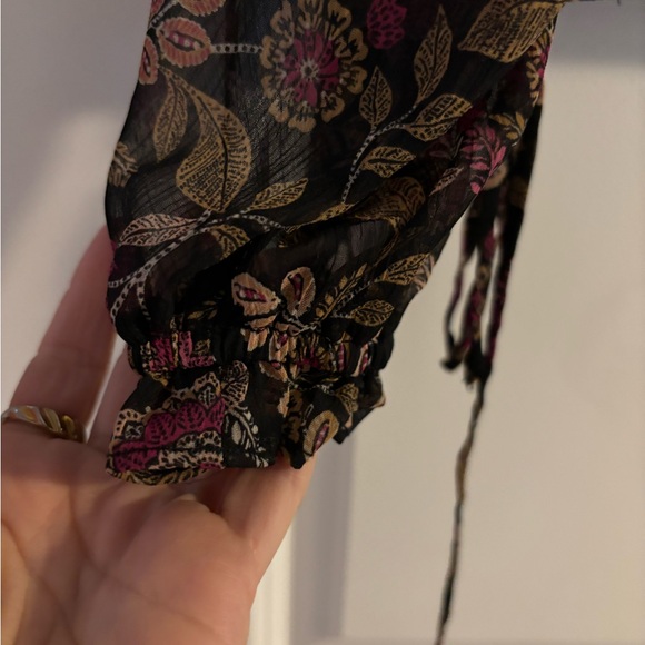 Loft tie-hem floral blouse - Picture 4 of 7